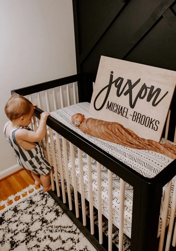 Rectangle Wooden Name Sign for Nursery. Personalized Decor for | Etsy | Etsy (US)