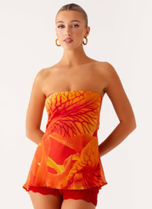 Over The Horizon Asymetrical Top - Serene Orange | Peppermayo (Global)