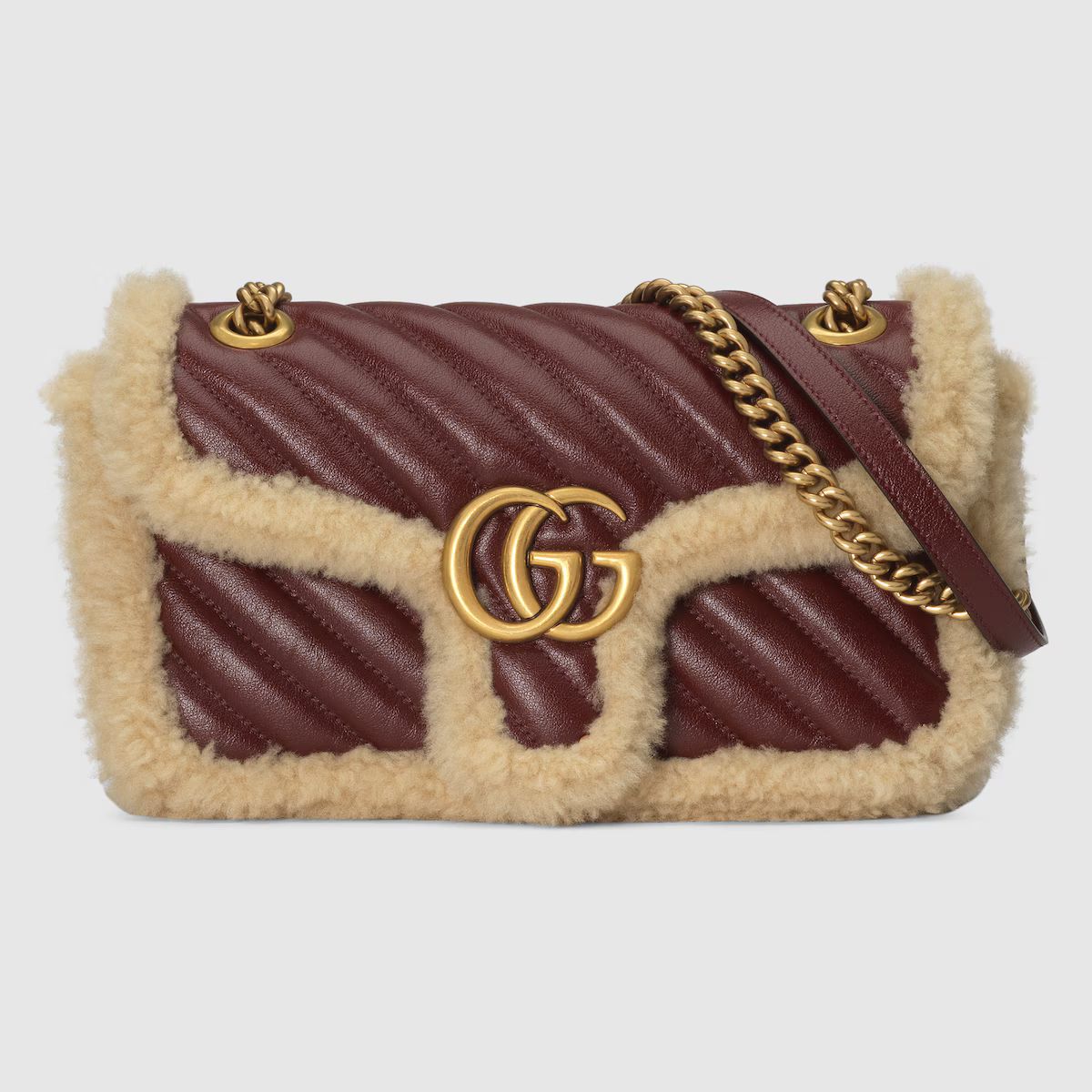 Gucci GG Marmont small shoulder bag with wool trim | Gucci (US)