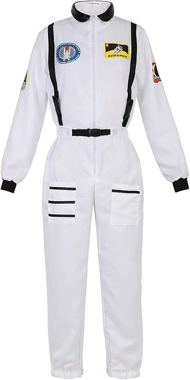 Lehauya Womens Astronaut Costume Adult Astronaut Suit Flight Jumpsuit Cosplay Dress Up Costume | Amazon (US)