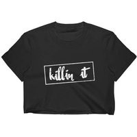 Crop Top Graphic Tee Ladies Tshirt Fashion Apparel | Etsy (US)