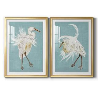 Wexford Home Heron Plumage V By Wexford Homes 2-Pieces Framed Abstract Paper Art Print 30.5 in. x... | The Home Depot