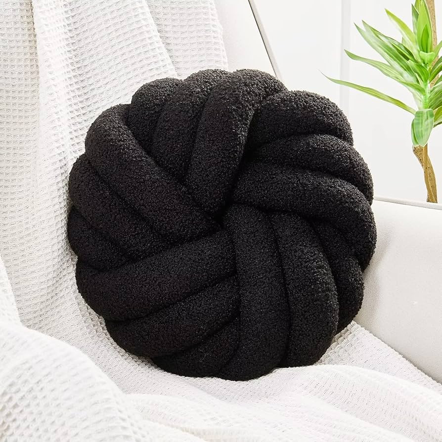 Uvvyui - Almohadas de nudo, cojines decorativos de 14 pulgadas, cojines redondos, cojín suave he... | Amazon (US)
