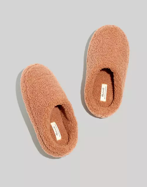 Sherpa Scuff Slippers | Madewell