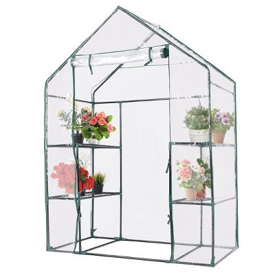 Costway Portable Mini Walk In Outdoor 3 Tier 6 Shelves Greenhouse | Target