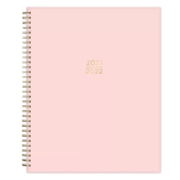 2021-22 Academic Planner 8.5" x 11" Flexible Plastic Cover Wirebound Weekly/Monthly Petal Pink - ... | Target