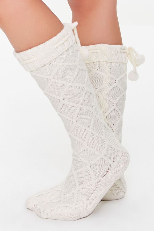 Pom Pom Knee-High Socks | Forever 21 (US)