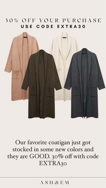 Our favorite coatigan now comes in new colors! 30% off with code EXTRA30!

#LTKSeasonal #LTKGiftGuide #LTKsalealert