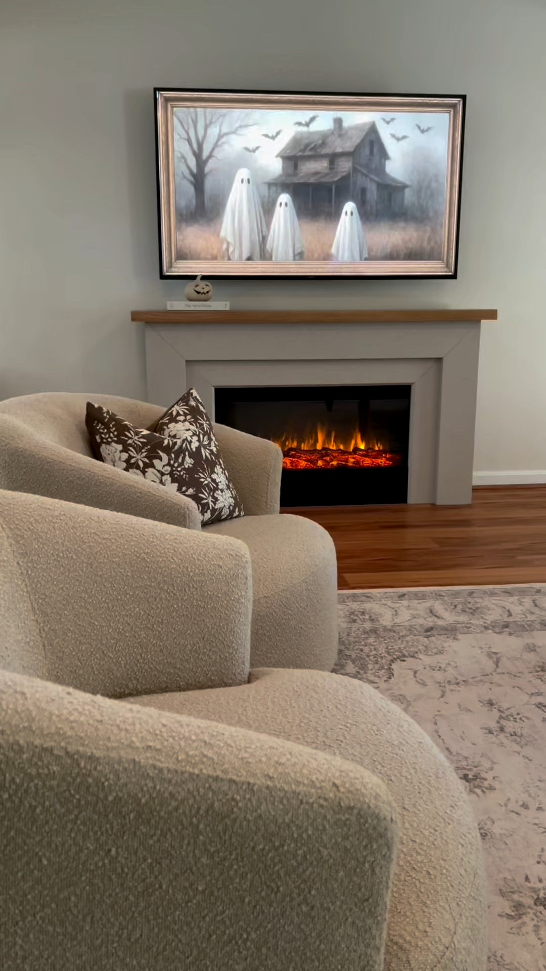 Fireplace | living room | home decor | cozy | electric fire place | seasonal finds | holiday decor | vibes | books | coffee table styling 

#LTKSeasonal #LTKSaleAlert #LTKHome