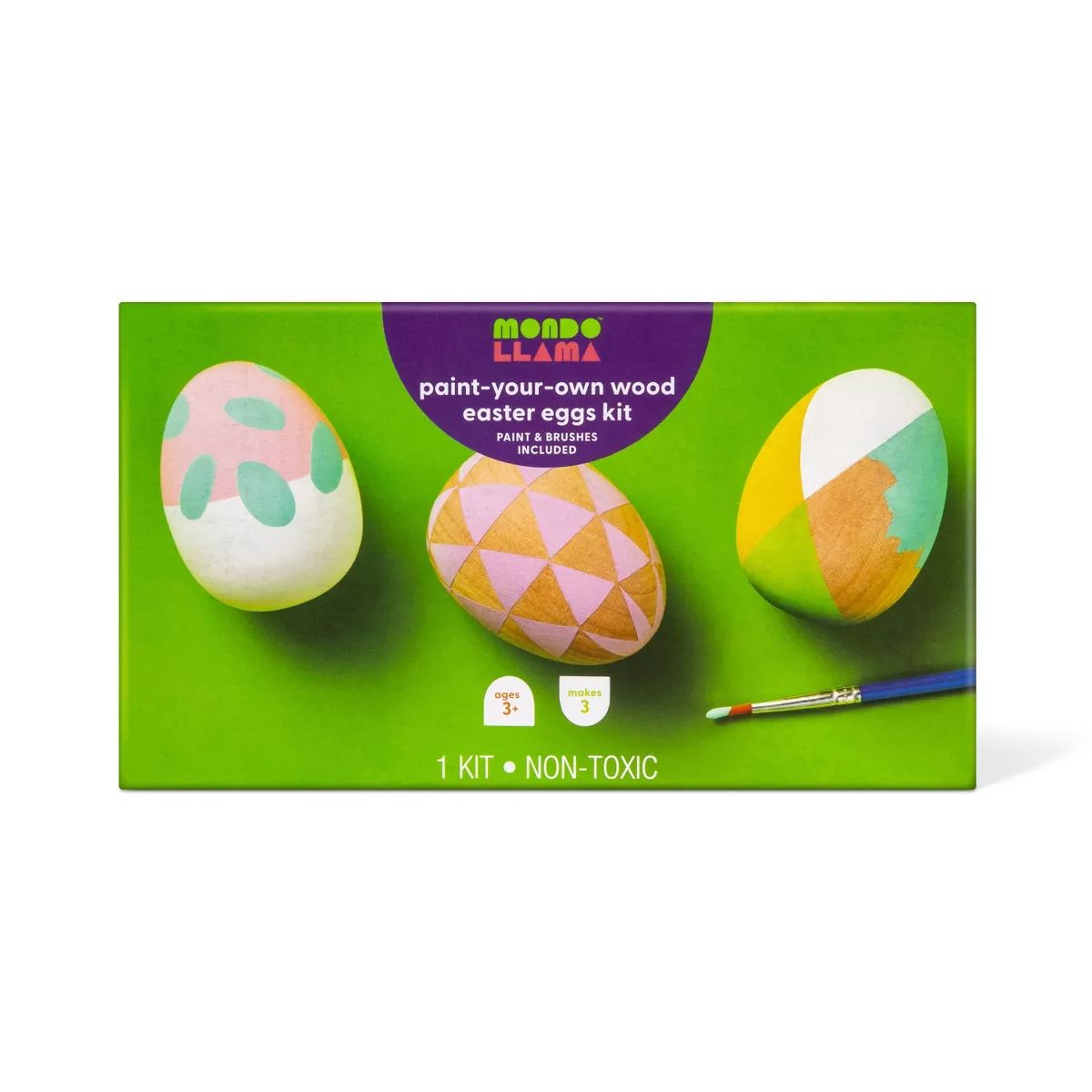 Paint-Your-Own Wood Easter Eggs Kit  - Mondo Llama™ | Target