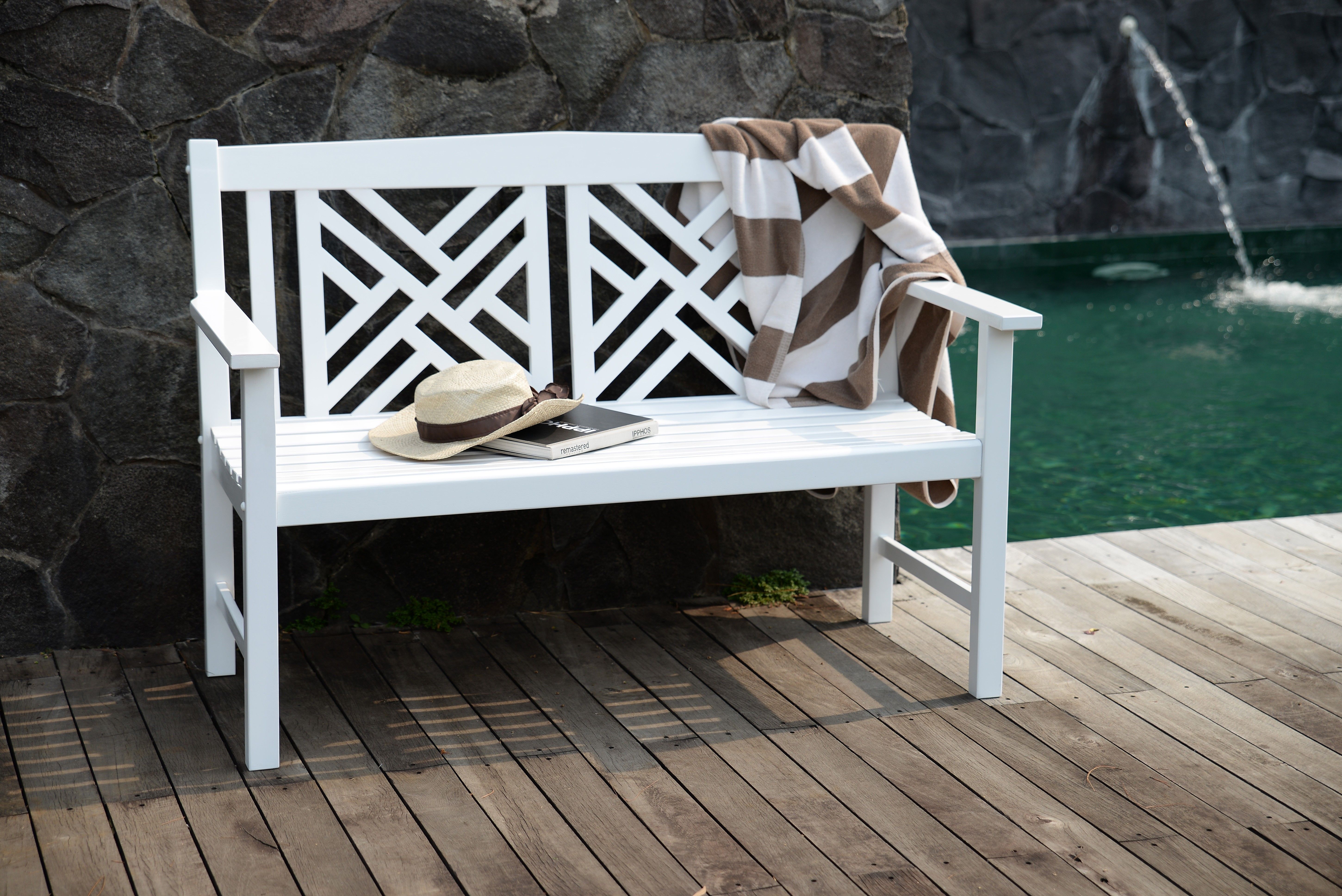 Farmhouse White Bench | Walmart (US)