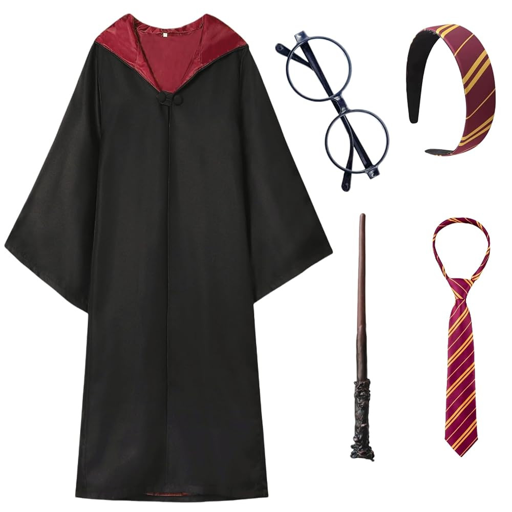 Wizard Costume for Teens & Adults - Wizard Robe with Accessories Set for Halloween Cosplay, Theme... | Amazon (US)