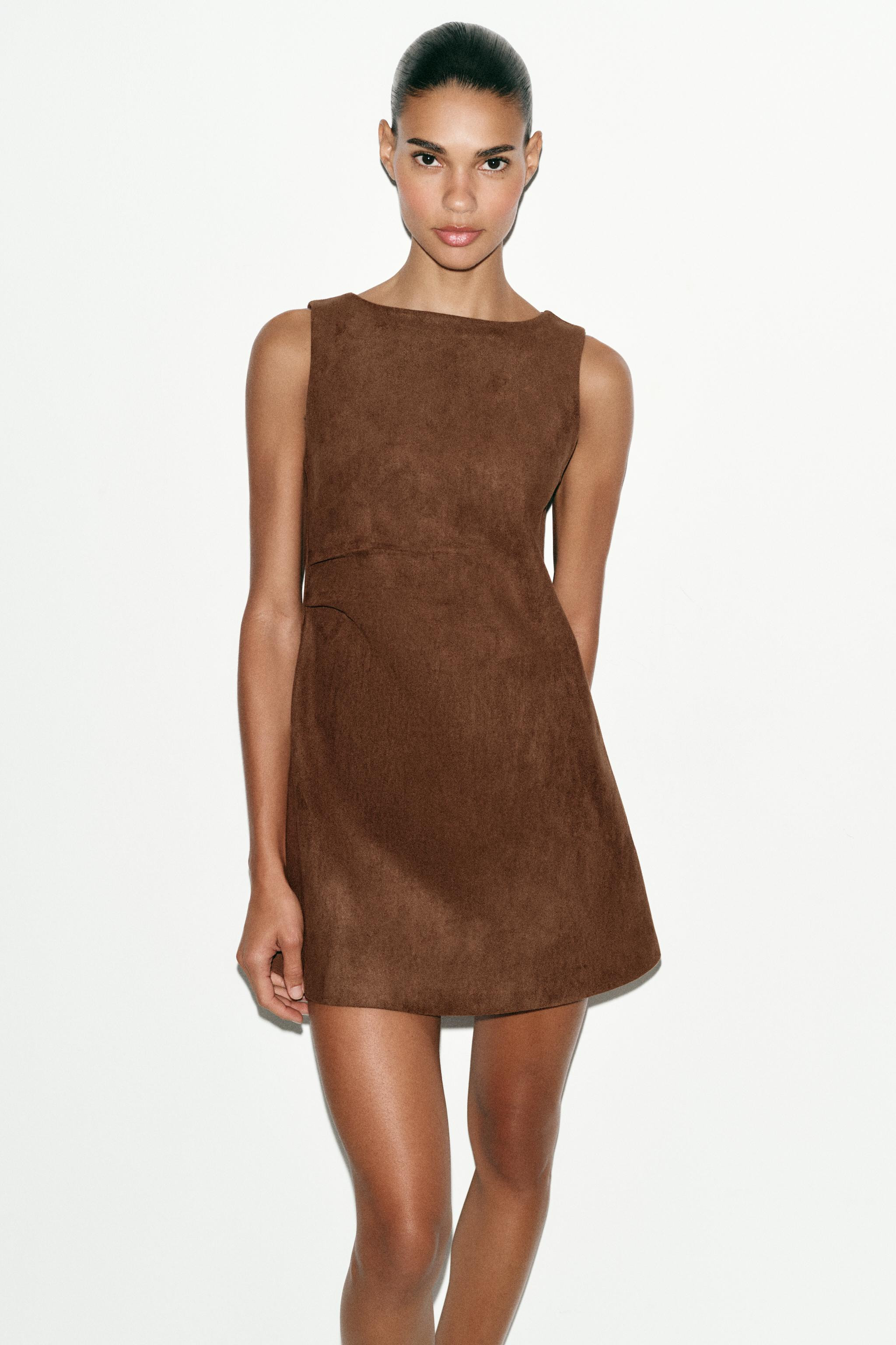 FAUX SUEDE SHORT DRESS | Zara US