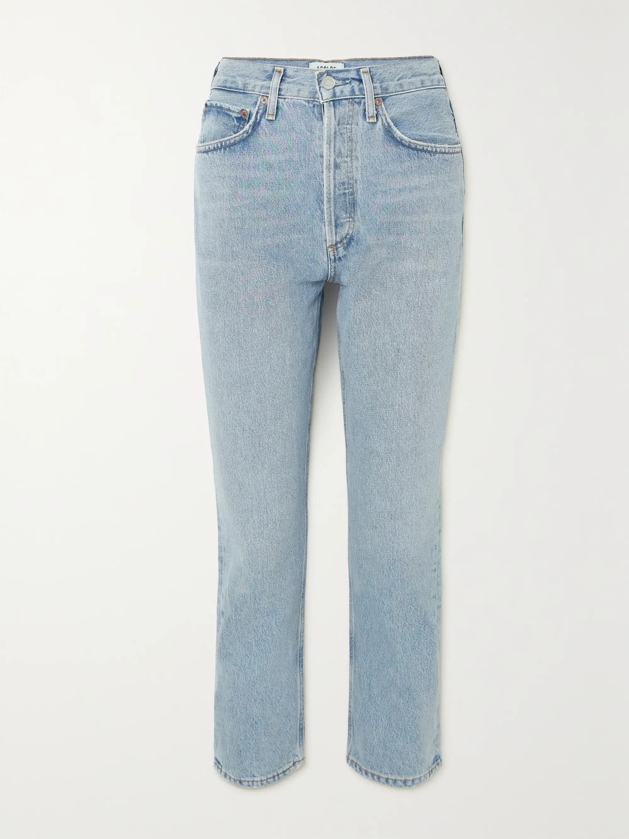 Riley cropped high-rise straight-leg organic jeans | NET-A-PORTER (US)
