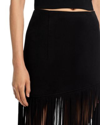 BAGATELLE.NYC Bagatelle Faux Suede Fringe Midi Skirt  | Bloomingdale's Women | Bloomingdale's (US)