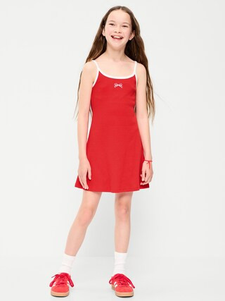 Sleeveless Fitted Ribbed Swing Dress for Girls | Old Navy (US)
