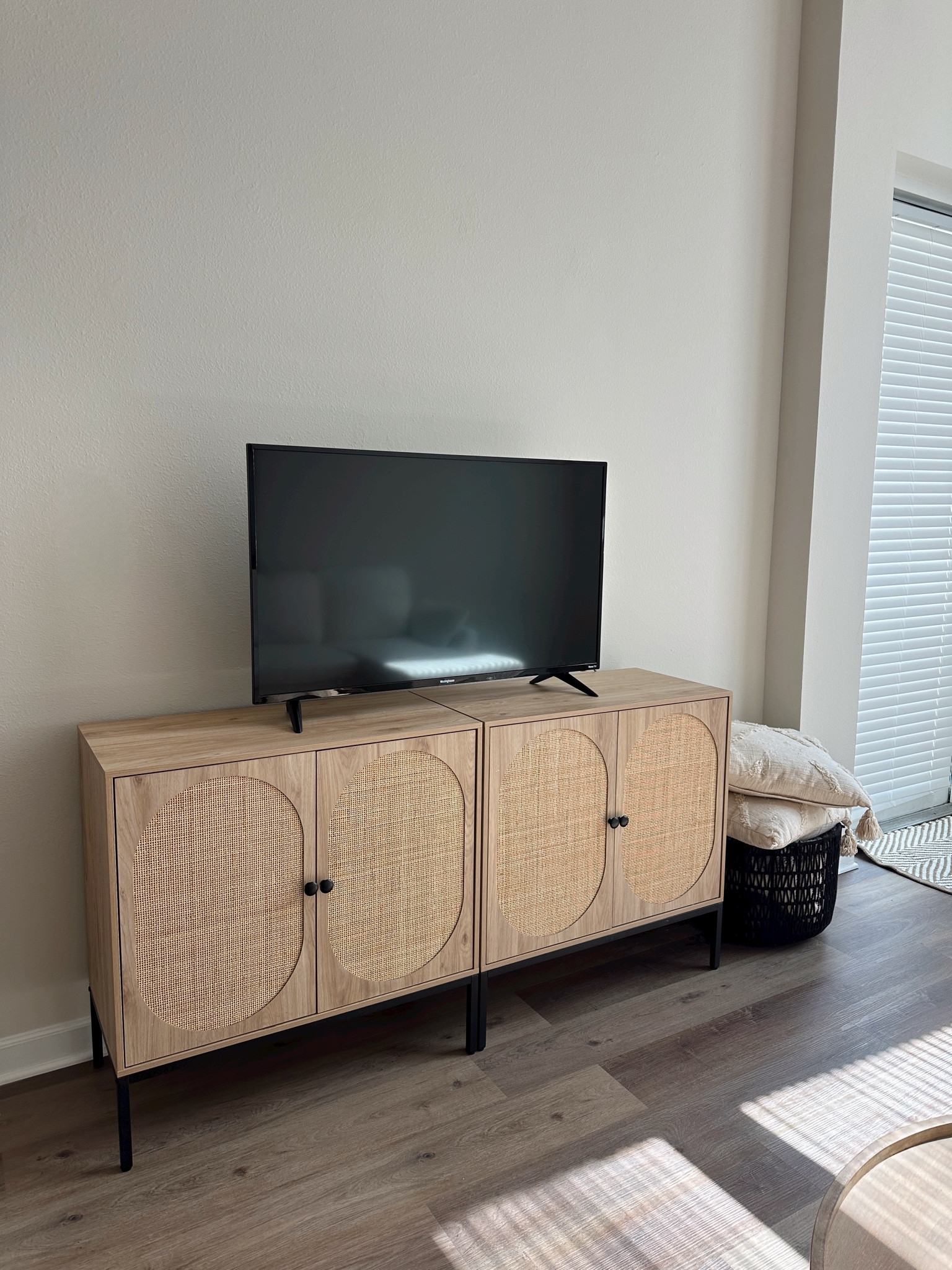 Set of 2 buffets I pushed together to use as a TV console…obsessed 🤍

#LTKHome