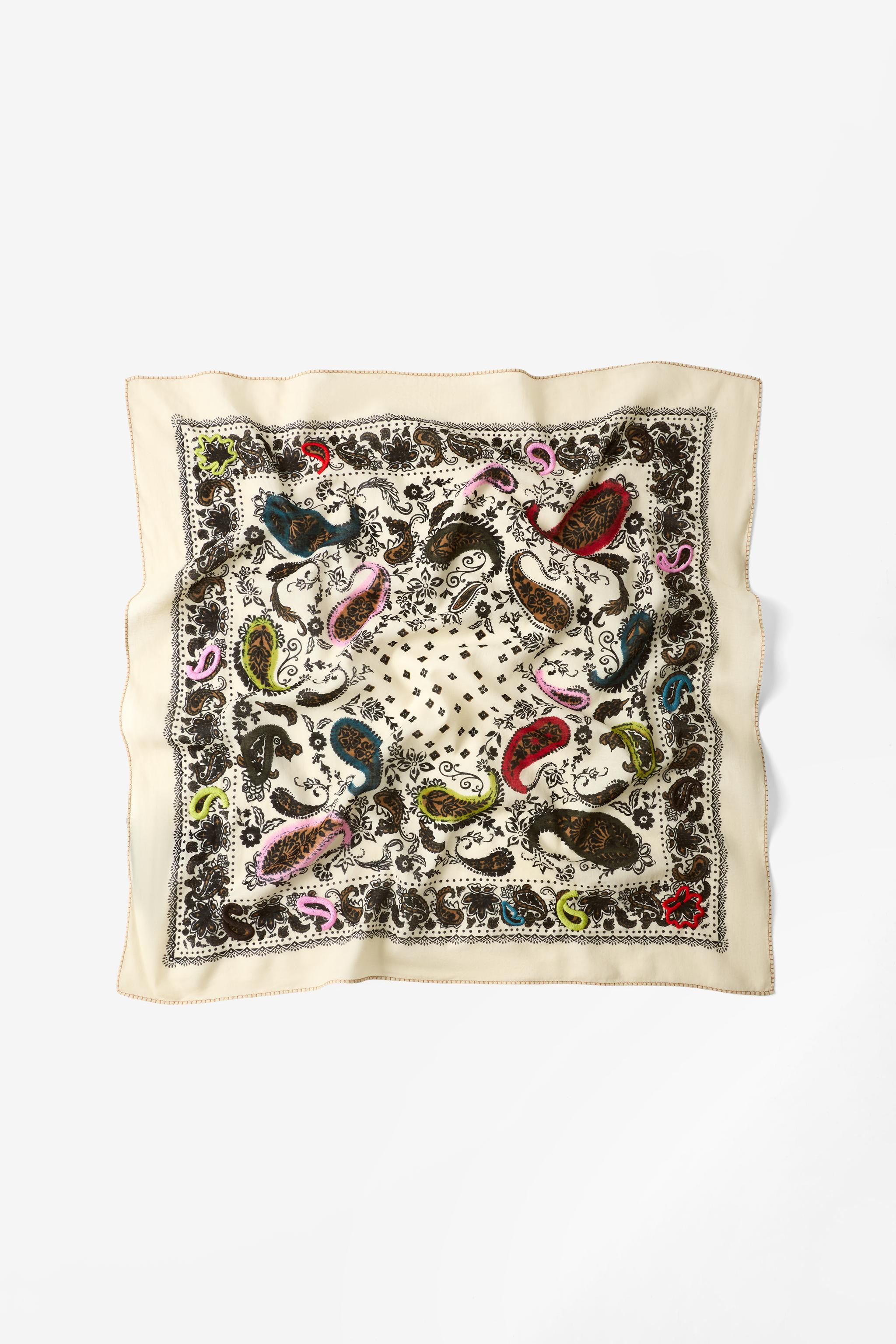 EMBROIDERED PRINTED SCARF | Zara US