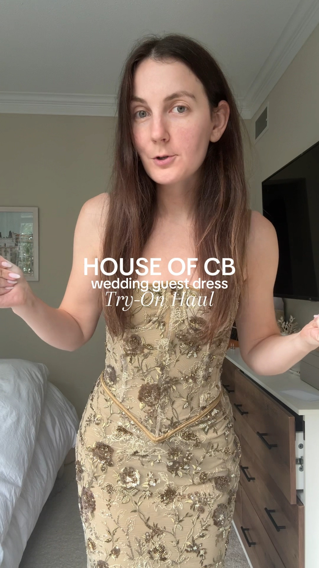 wedding guest dress try on haul from house of CB! Perfect for fall and winter ❤️

#LTKWedding #LTKParties #LTKStyleTip