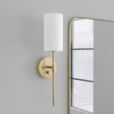 allen + roth Odessa 18-in W 1 -Light Gold Transitional Wall Sconce | Lowe's