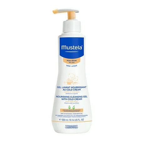 Mustela Baby Nourishing Cleansing Gel with Cold Cream Tear Free Baby Wash for Dry Skin 10.14 fl oz | Walmart (US)