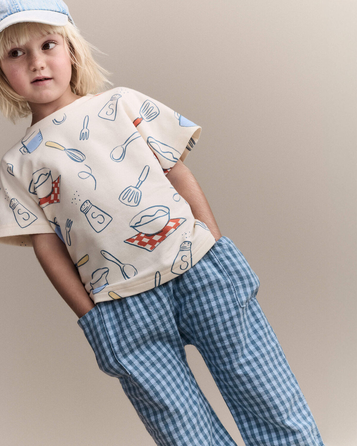 Toddler Dolman Tee in Baking Print - Cream - Otter Avenue | Carter's | Carter's Inc