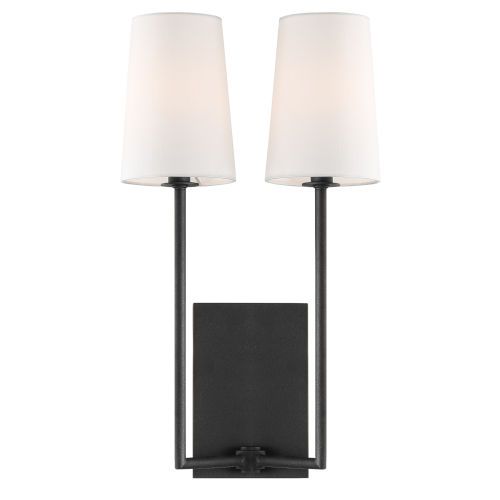 Crystorama Lighting Group Lena Two Light Black Forged Wall Sconce Len 252 Bf | Bellacor | Bellacor
