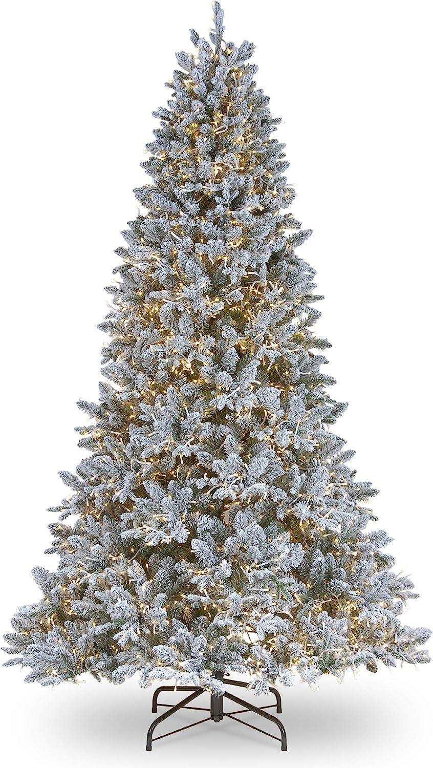 National Tree Company Pre-Lit 'Feel Real' Artificial Christmas Tree, Iceland Fir, Green, Dual Col... | Amazon (US)