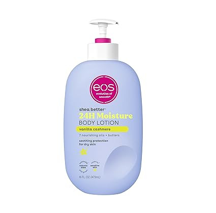 eos Shea Better Body Lotion- Vanilla Cashmere, 24-Hour Moisture Skin Care, Lightweight & Non-Grea... | Amazon (US)