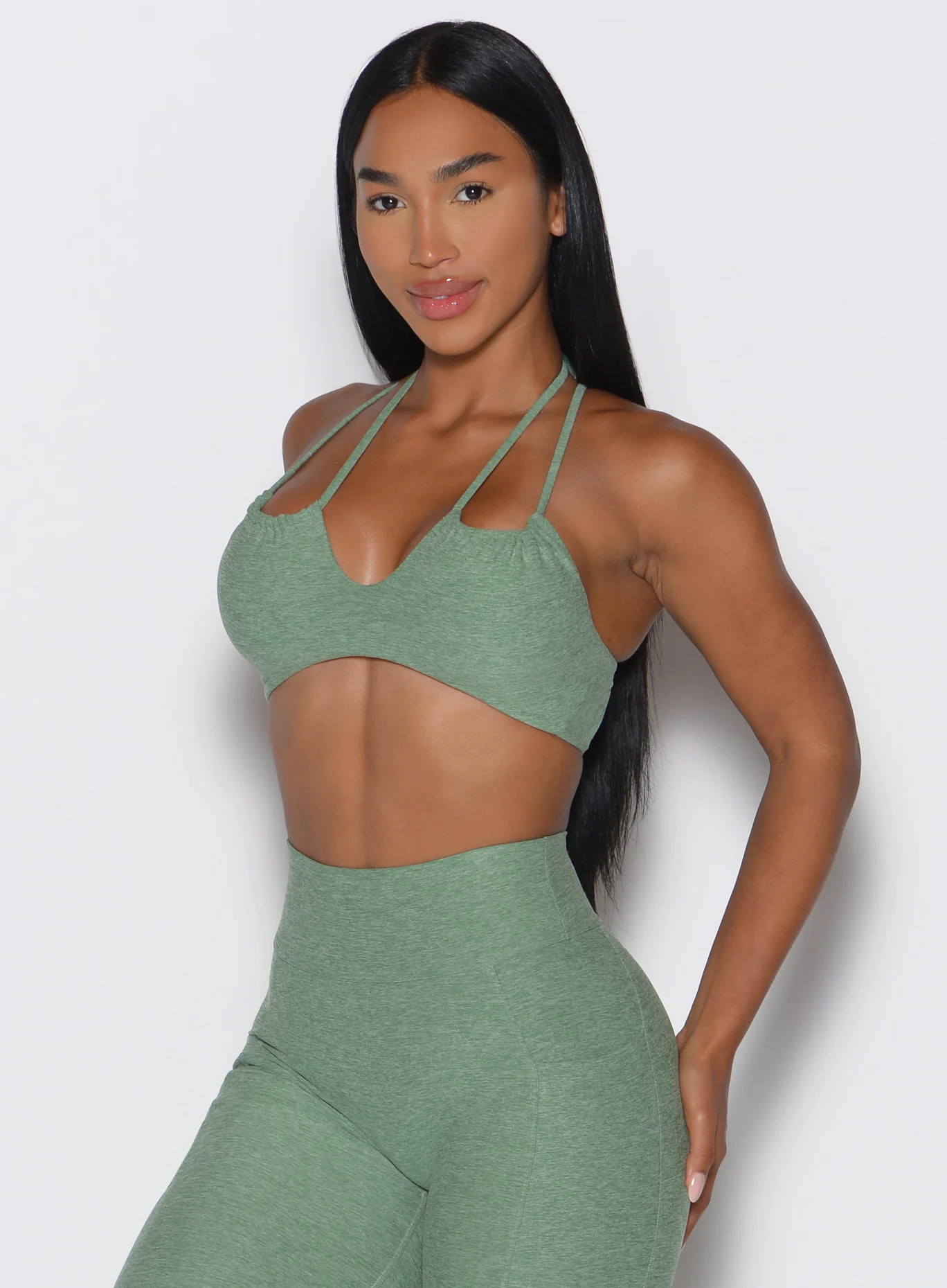 Women's Green Sports Bra with Adjustable Straps | Bombshell Sportswear | Bombshell Sportswear