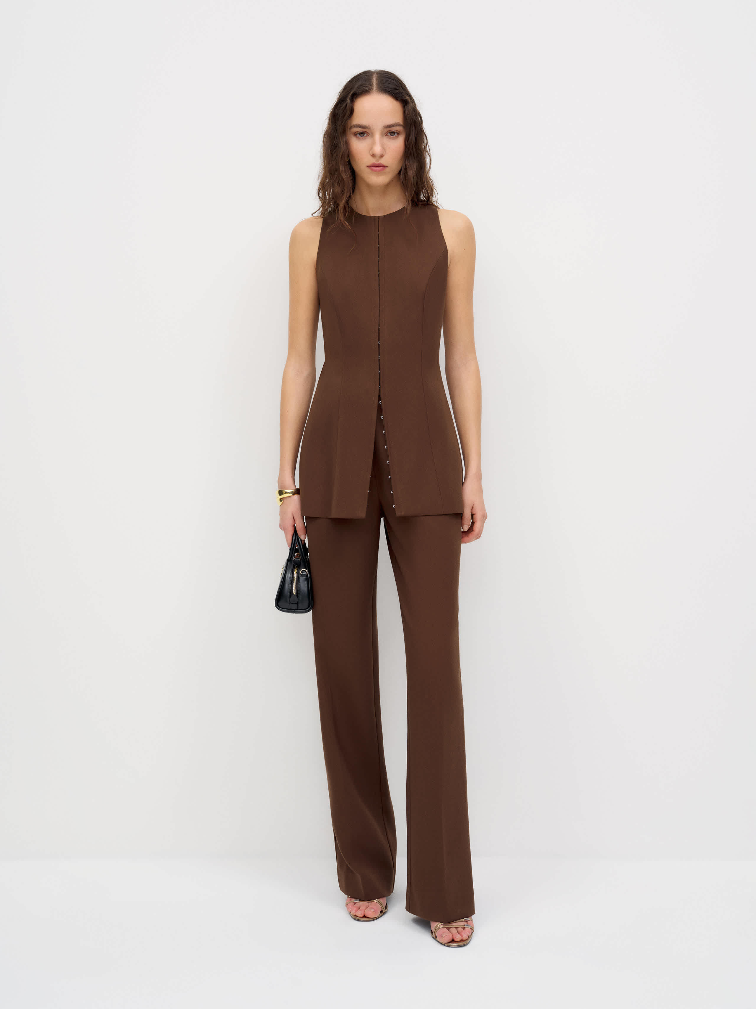 Reformation Faye Two Piece Brown 2 | Reformation (Global)