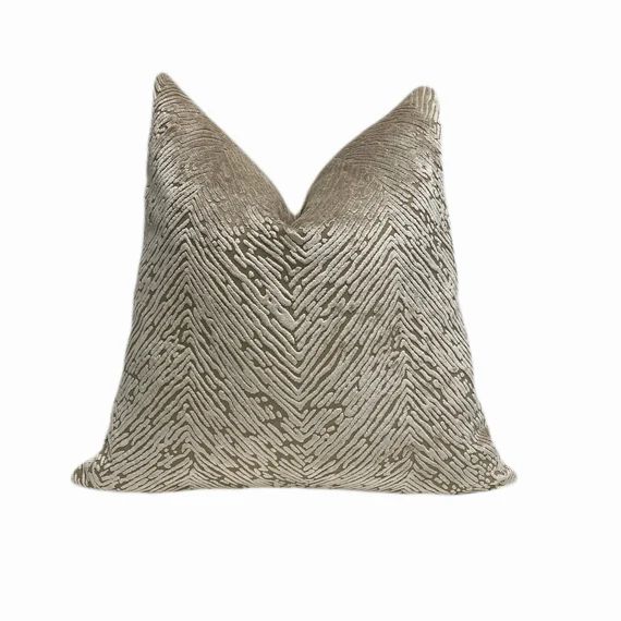 Beige Velvet Animal Print Throw Pillow Cover  Modern Beige | Etsy | Etsy (US)