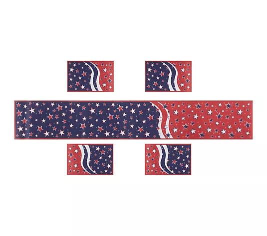 Temp-tations 5-Piece Outdoor Placemats and Runner Set - QVC.com | QVC