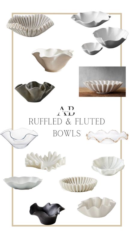 Ruffled and fluted bowls
Round up 