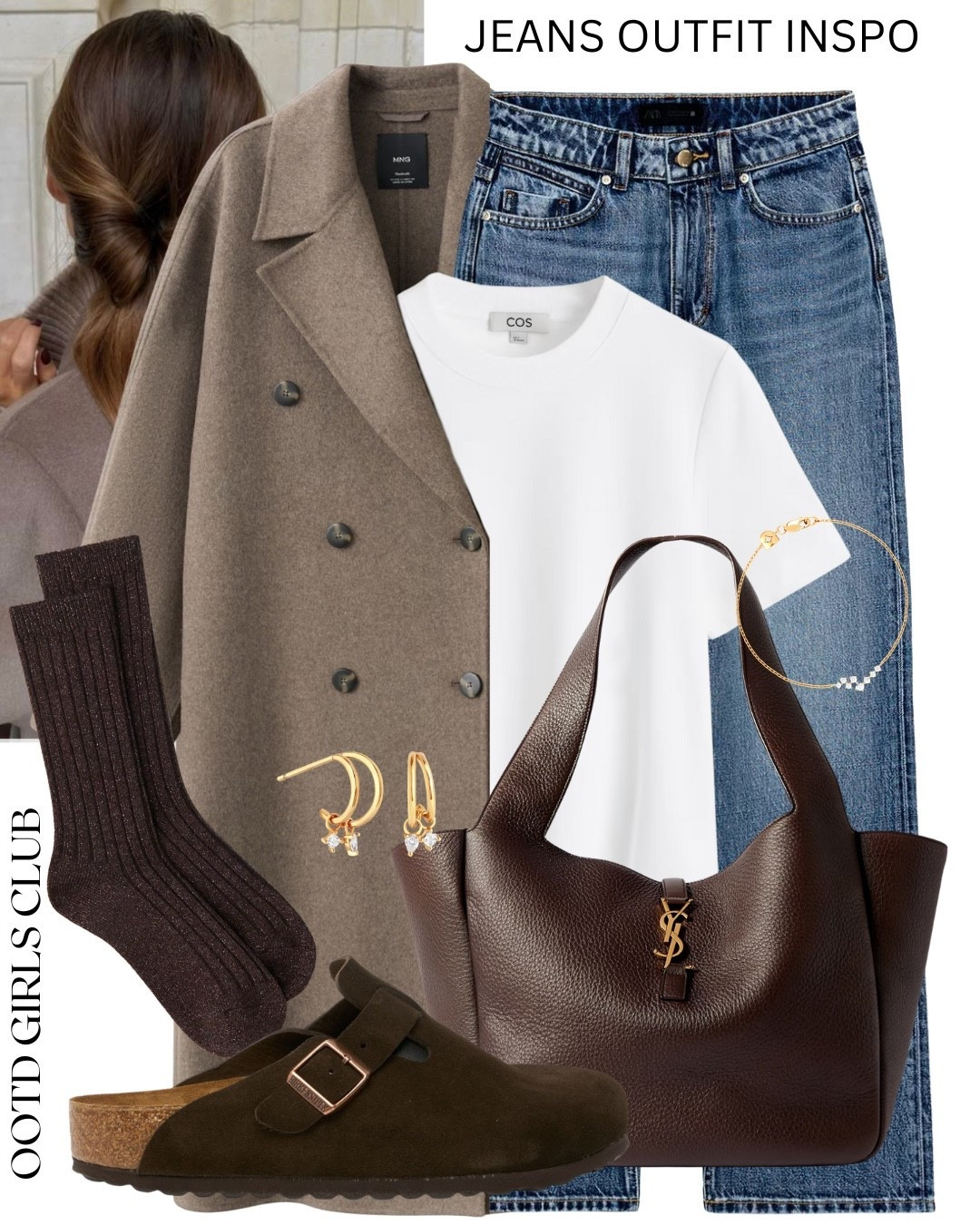 Jeans outfit idea - blue jeans - birkenstock Bostons, YSL 

#LTKwinter #LTKstyletip #LTKshoes