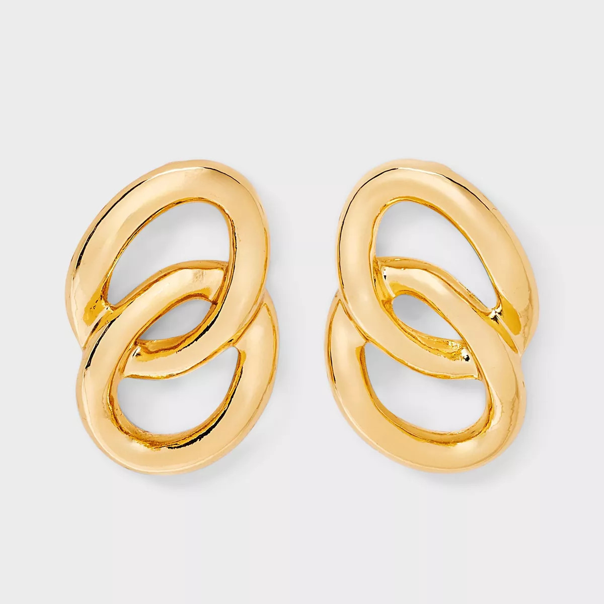 Linear Link Earrings - A New Day™ Gold | Target