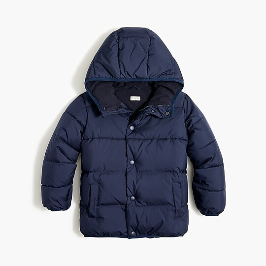 Boys' zip puffer jacket | J.Crew Factory