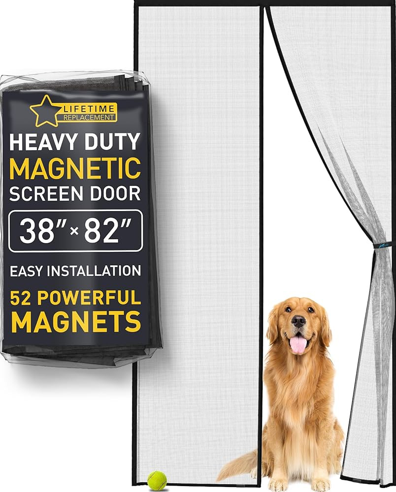 Flux Phenom Magnetic Screen Door – 2025 Upgraded Fine Weave Mesh Screen, Heavy Duty 52 Magnets,... | Amazon (US)