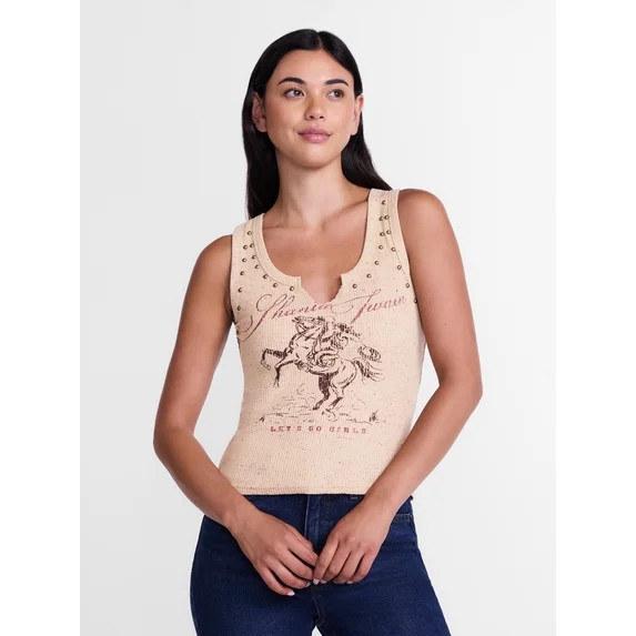 Shania Twain Women's Studded Graphic Tank Top, Sizes XXS-4X | Walmart (US)