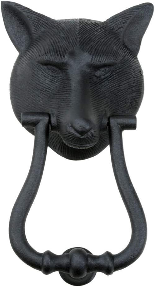 Renovators Supply Manufacturing Door Knockers for Front Door 8.5 in. Black Cast Iron Fox Head Sha... | Amazon (US)