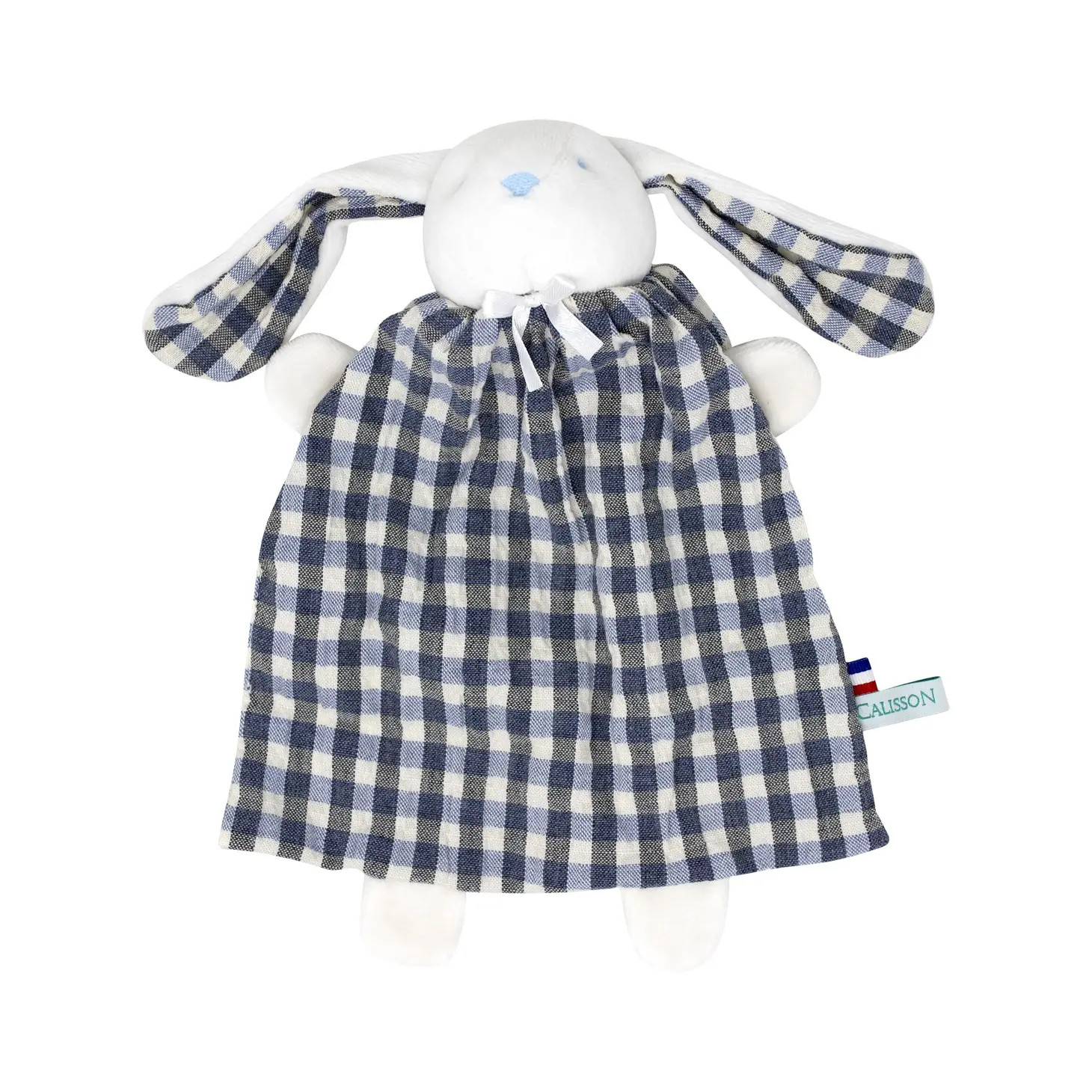 Calisson Little Royals Little Lapin Lovey - Navy Gingham | JoJo Mommy