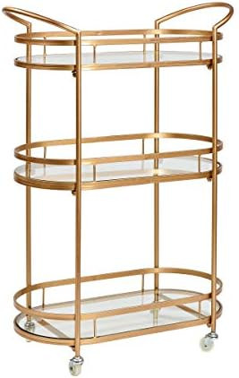 Old Dutch International Westwood Gold 26¾" x 12½" x 37⅜" Bar/Serving Cart, 26.75x12.5x37.375 | Amazon (US)