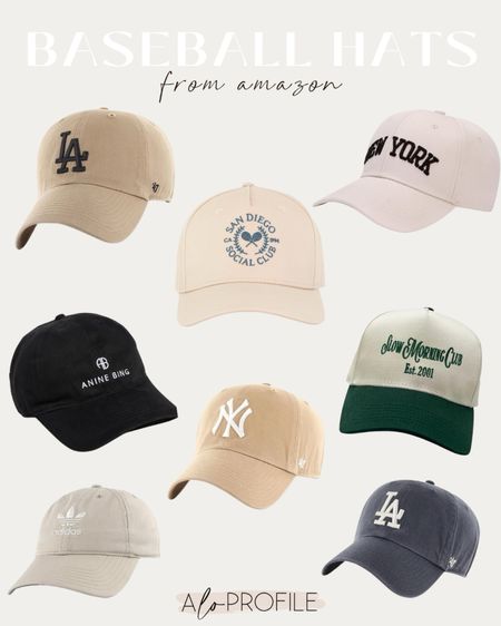 Amazon Closet Staples : Baseball Caps // Amazon fashion, Amazon prime deals, Amazon finds, Amazon accessories, Amazon baseball hats, summer accessories, neutral baseball hats