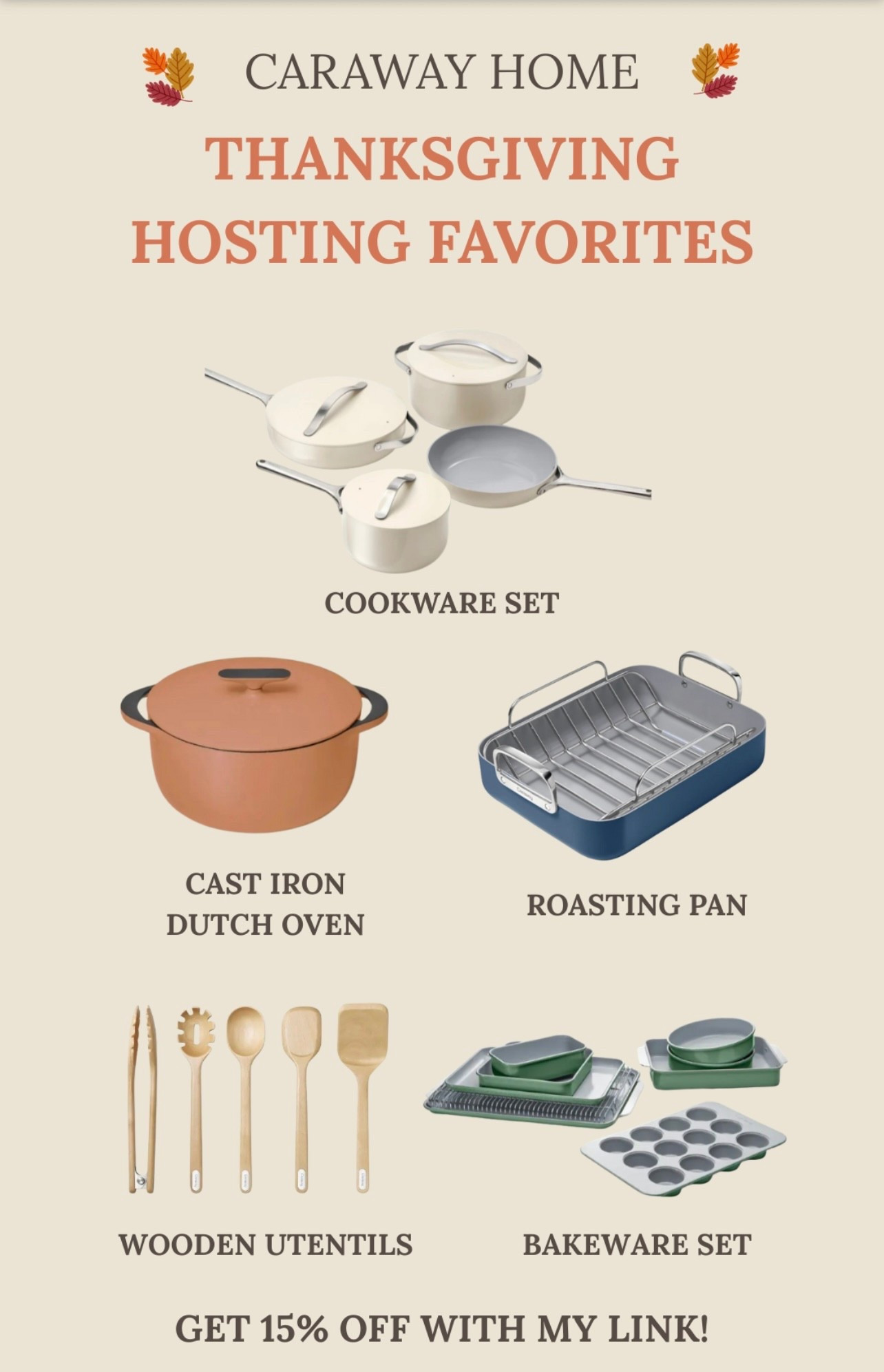 Get ready to host this Thanksgiving with Caraway Home! All their products are non toxic and you can get up to 15% off with my code “MORNINGS_ON_MACEDONIA10 “ too! 😉

#LTKHoliday #LTKGiftGuide #LTKSeasonal