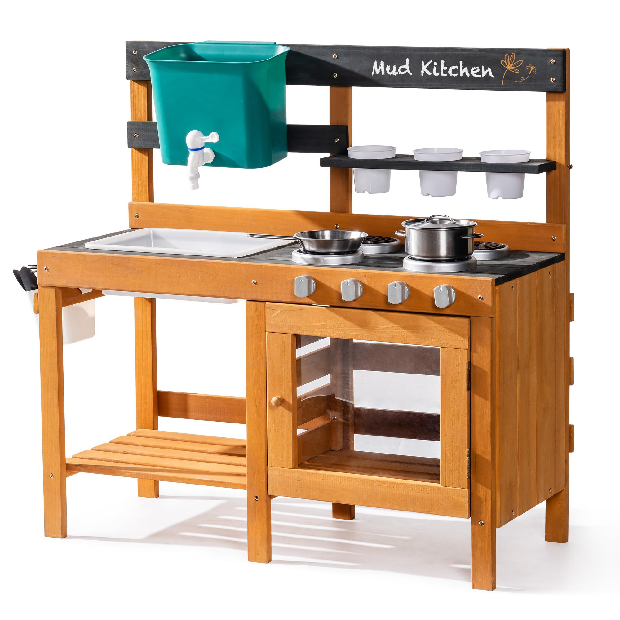 ROBUD Mud Kitchen for Kids Outdoor, Wooden Outdoor Play Kitchen, Kids Mud Kitchen with Removable ... | Amazon (US)
