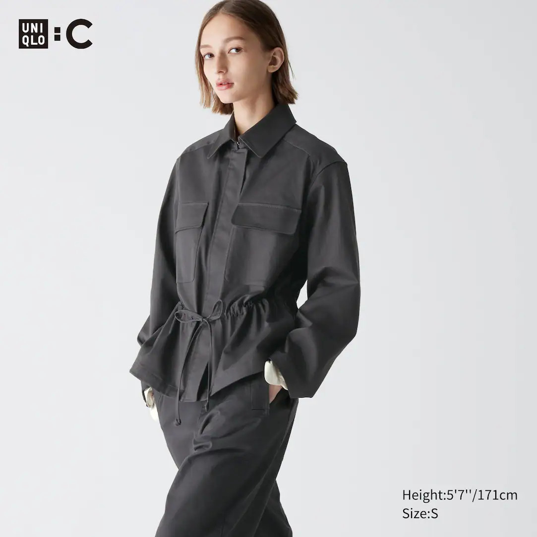 Cotton Blend Drawstring Jacket | UNIQLO (UK)