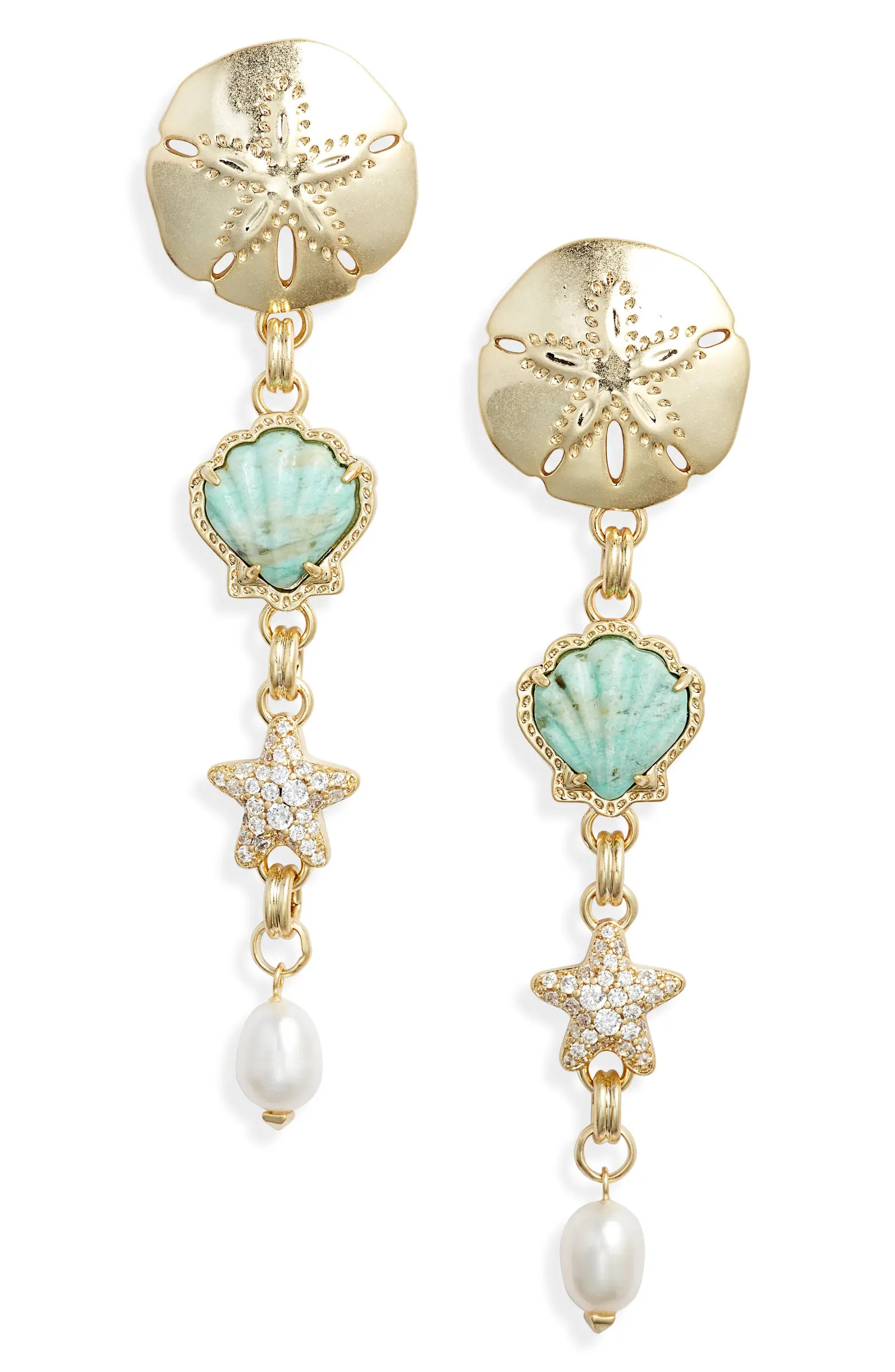 Kendra Scott Brynne Shell Linear Drop Earrings | Nordstrom | Nordstrom