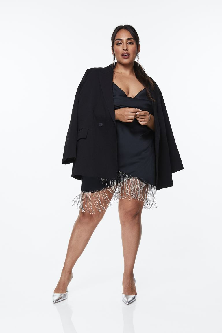 Rhinestone-embellished Slip Dress | H&M (US + CA)