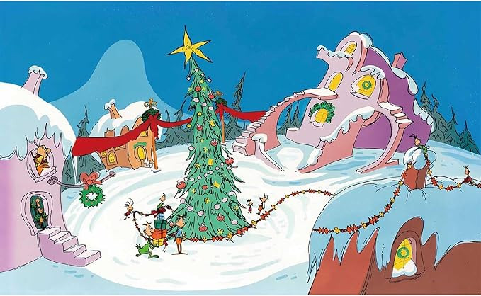5.9X 3.6ft Welcome to Whoville Backdrop Snow Winter Whoville Christmas Banner Christmas Village P... | Amazon (US)