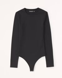 Long-Sleeve Seamless Fabric Crew Bodysuit | Abercrombie & Fitch (US)
